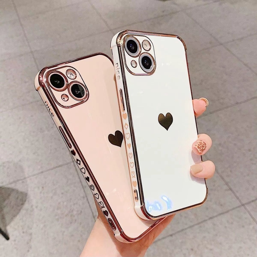 Case Pelindung Belakang Electroplated Tahan Banting Untuk iPhone 13 12 11 Pro Max X XS Max XR 12 13 Mini 7 8 Plus SE 2020 2022