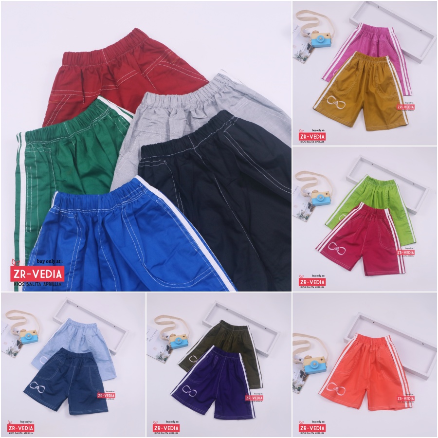 Celana Olahraga Anak uk 3-4 Tahun / Sport Pants Harian Training Pendek Polos &amp; Senam Perempuan Laki