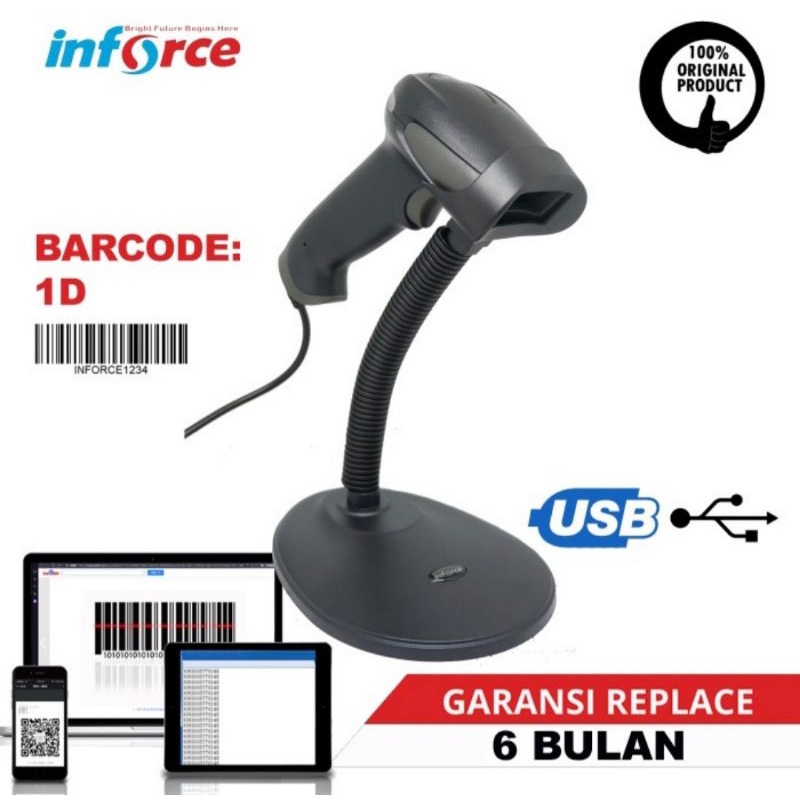 INFORCE BARCODE SCANNER LASER M-3100AT