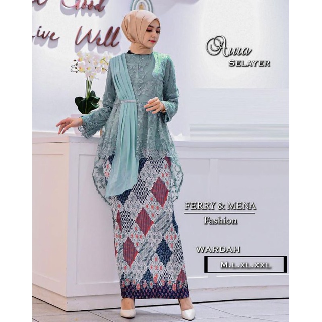 Stelan Kebaya Aurora Selendang + Masker (Busui)Original Butik