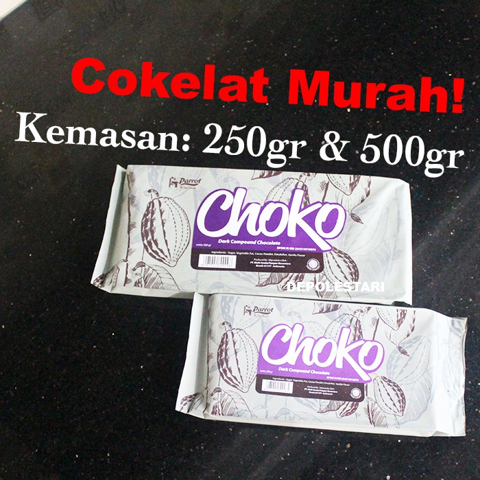 

CHOKO Dark Compound 250gram - Cokelat Batang MURAH