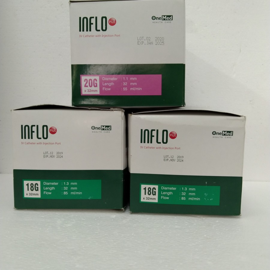 Inflo Plus I.V. Cathether OneMed / Abocath 18, 20, 22, 24G Pcs