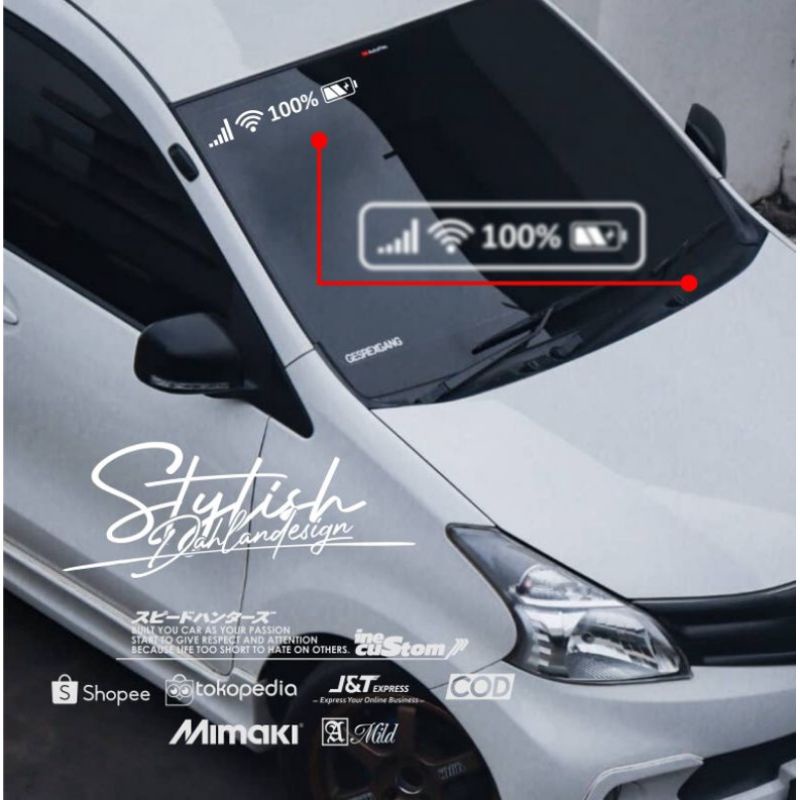 

termurah sticker stiker sinyal batray low stiker viral