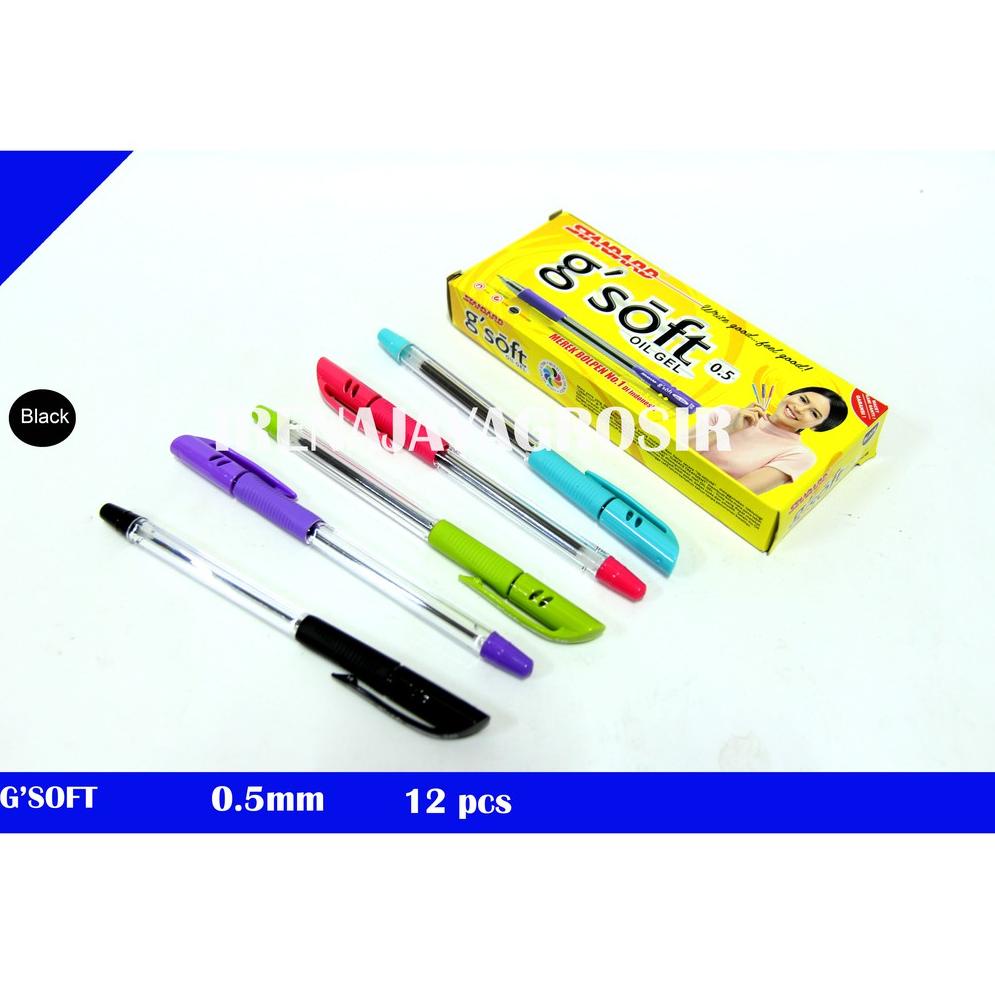 

[KODE IQGYR] IRENAJAYAGROSIR - STANDARD PULPEN BOLPEN G SOFT PENA GSOFT 0,5 12 PCS GROSIR