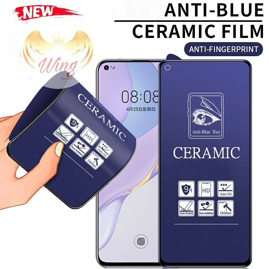 NEW IPHONE 6 6S 6G X XS XR XSMAX 11 11PRO 11PROMAX TEMPERED GLASS CERAMIC BLUE LIGHT CLEAR ANTI RADIASI BLUE RAY CERAMIC- A/B