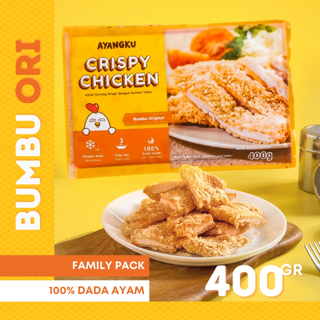 

Crispy Chicken Bumbu Original Family Pack 400 gram Ayangku