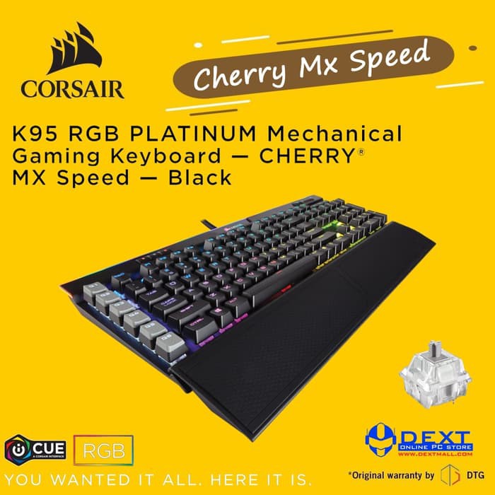 Corsair Gaming K95 Platinum RGB Cherry MX Speed Switch RGB Backlight AG1478
