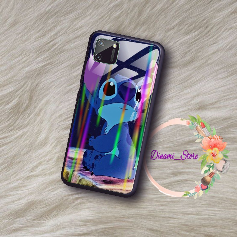 back case glass aurora Stitch Oppo A3s A1k A5 A9 2020 A7 F9 A5s A31 A52 a53 A92 A37 A57 A59 DST372