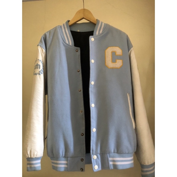 Varsity chungnam univ leather blue sky