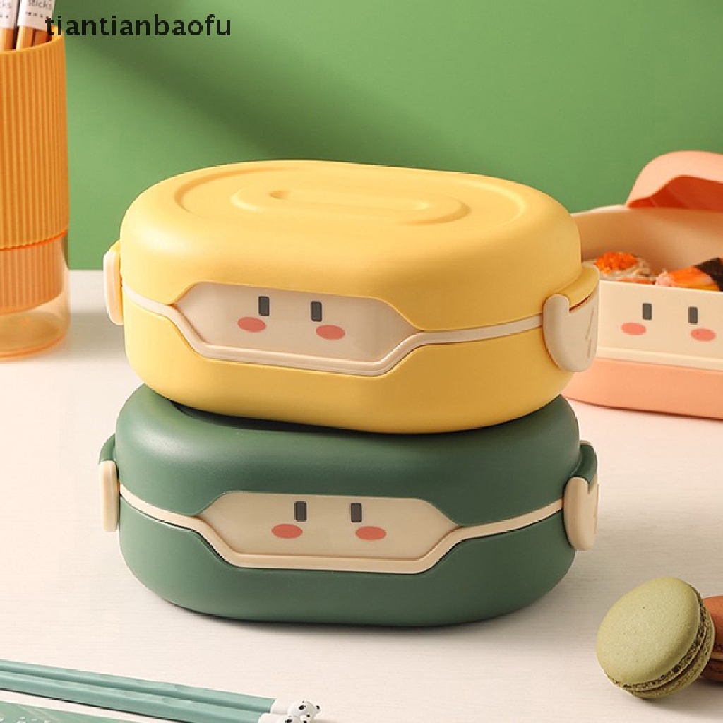 Kotak Makan Siang Desain Kartun Anime Warna-Warni Ukuran 780ml Untuk Anak Sekolah