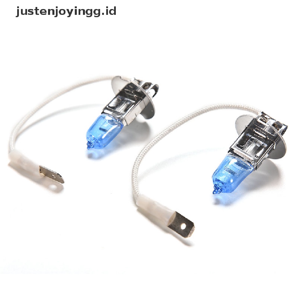 2pcs Lampu Halogen H3 12V 55W Super Terang Warna Putih Untuk Mobil