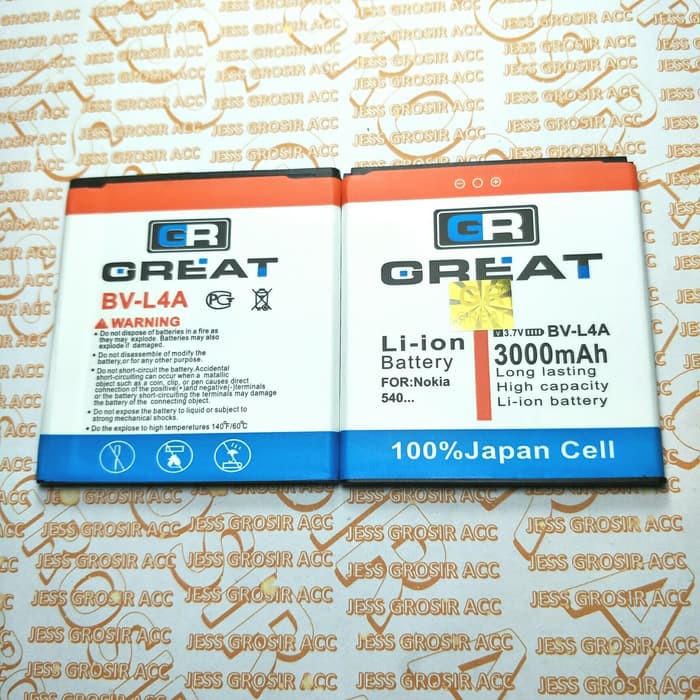 Baterai Battery GREAT Double Power NOKIA Microsoft BV-L4A Lumia 830 535 540