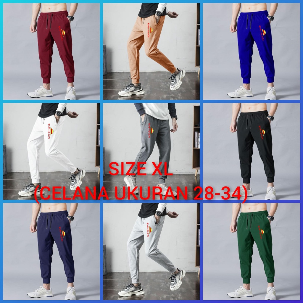 BISA COD/JHOSE/CELANA JOGGER TOPI JERAMI TULISAN/TERBARU/TERLARIS