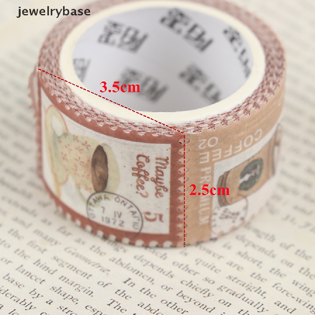 Stiker Tape Stempel Desain Tanaman Peluru Gaya Retro Untuk Scrapbooking