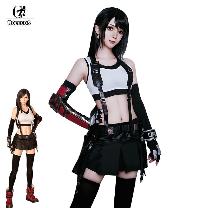 Game FF7 Remake Tifa Cosplay Costume Women Sexy Uniform FF7 Tifa Lockhart Cosplay Costume To