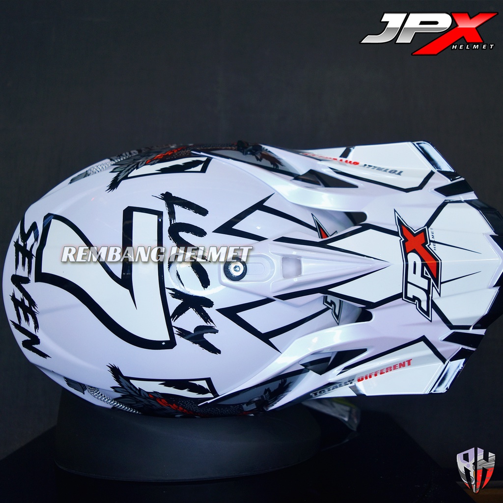 HELM JPX CROSS_FOX1 X13 - PEARL WHITE GLOSS PAKET GANTENG GOOGLE SNAIL HELM JPX KLX ORIGINAL HELMET MOTO TRAIL SUPERMOTO HELM FULL FACE MOTO CROSS TERBAIK TERMURAH-3
