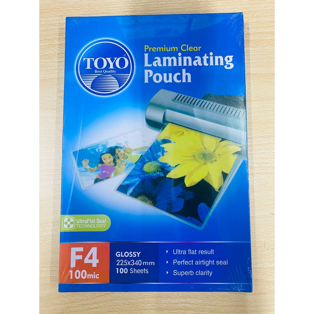 Jual Plastik Laminating Pouch F4 100 Mic Toyo Premium Clear