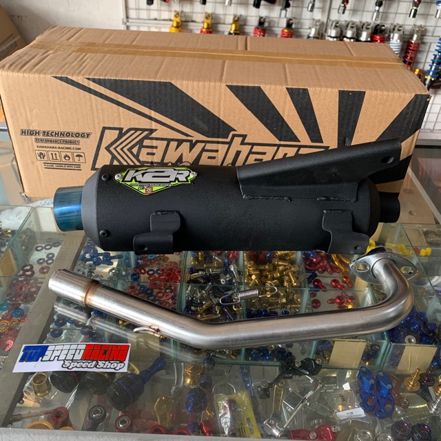 KNALPOT TSUKIGI KAWAHARA K2R STANDAR RACING LEHERAN STAINLESS MATIC YAMAHA MIO FINO KARBU MIO SOUL