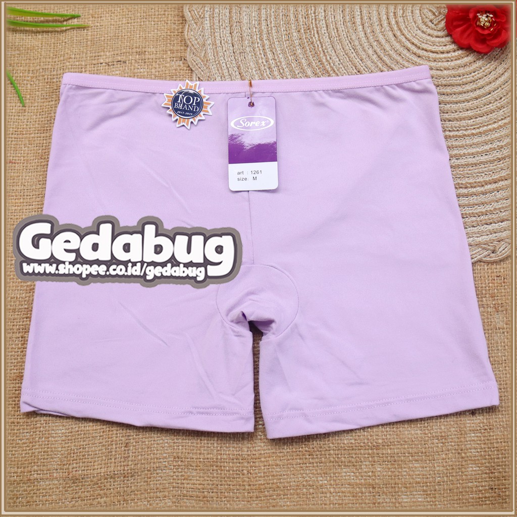 CD Cewek Boxer Super Soft Basic Hot Pants Sorex 1261 / Daleman wanita Supersoft | Gedabug