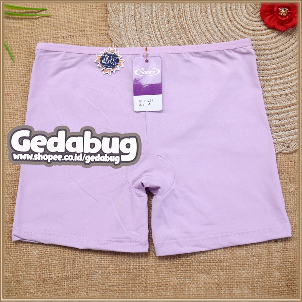 3 Pcs - CD Cewek Boxer Super Soft Basic Hot Pants Sorex 1261 Daleman wanita Supersoft | Gedabug