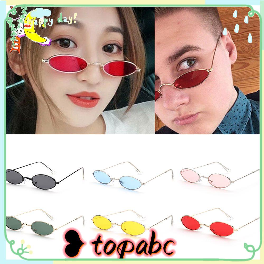 TOP Retro Vintage Shades Accessories Sun Glasses Oval Sunglasses Men and Women Fashion Design Small Frame Summer Eyeglasses