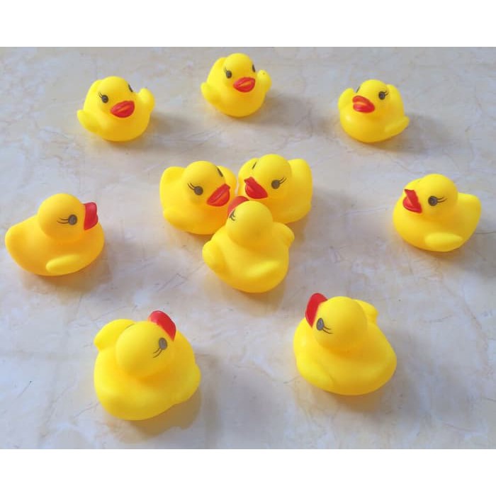 MAINAN BAYI BEBEK MINI ( DAPAT 5 Pcs) 200gr / MAINAN UNTUK ANAK MANDI / BEBEK BISA NGAMBANG DI AIR