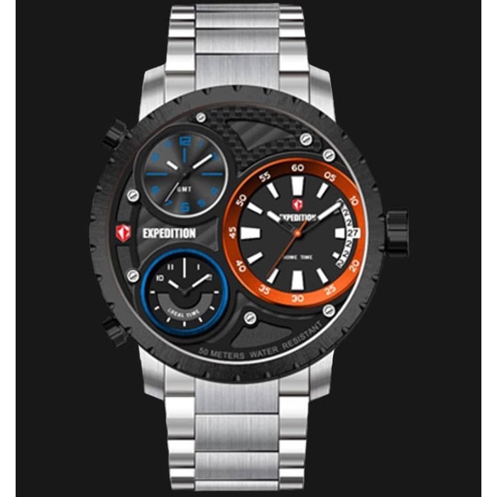 Jam tangan Expedition E 6718 MT - BTBBARO Stainless Steel Man Pria Murah Original