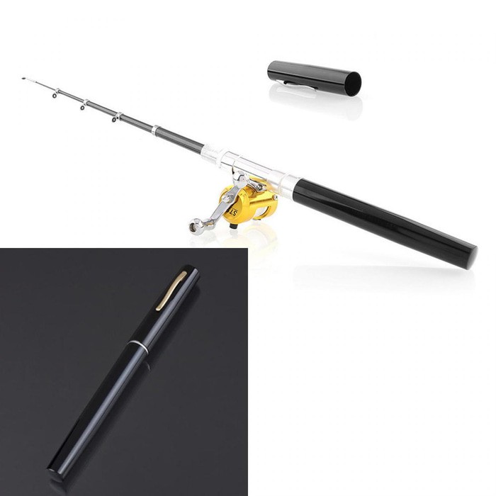 Mini FISHING ROD PENA PUPLEN Pancing Joran Portable 1M Pen Mancing