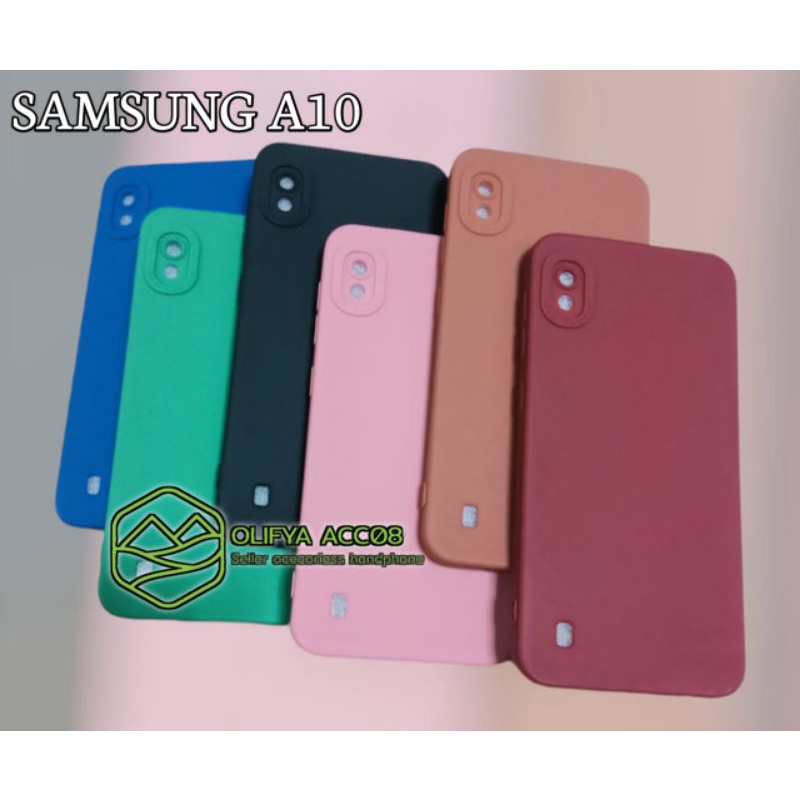 NEW SOFTCASE PRO CAMERA SAMSUNG A10 MACARON + PELINDUNG CAMERA