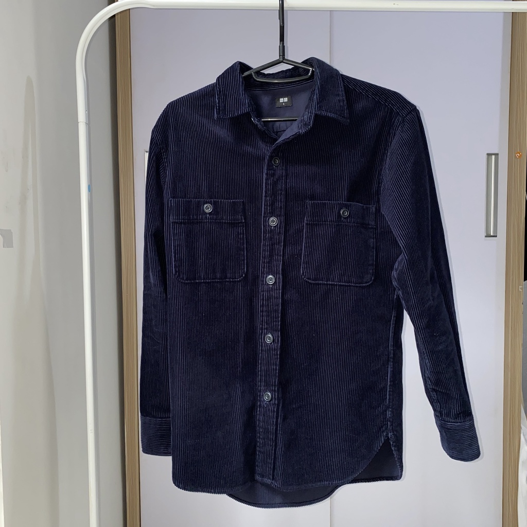 UNIQLO Kemeja Work Corduroy Lengan Panjang