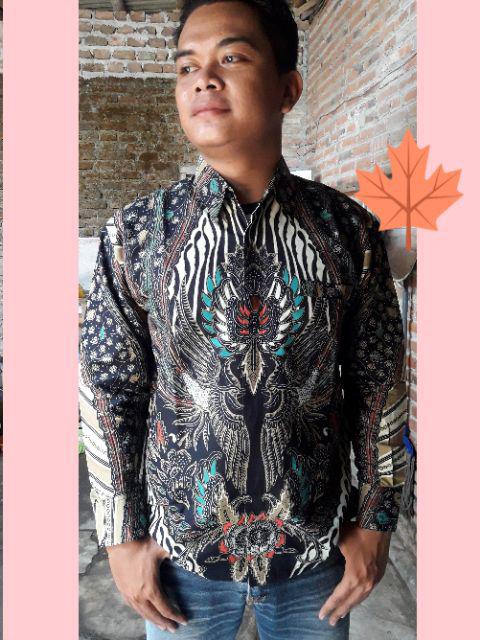 Batik Solo Brhamakerta Mewah Kemeja Pria Katun Halus Sragenan Full Furing