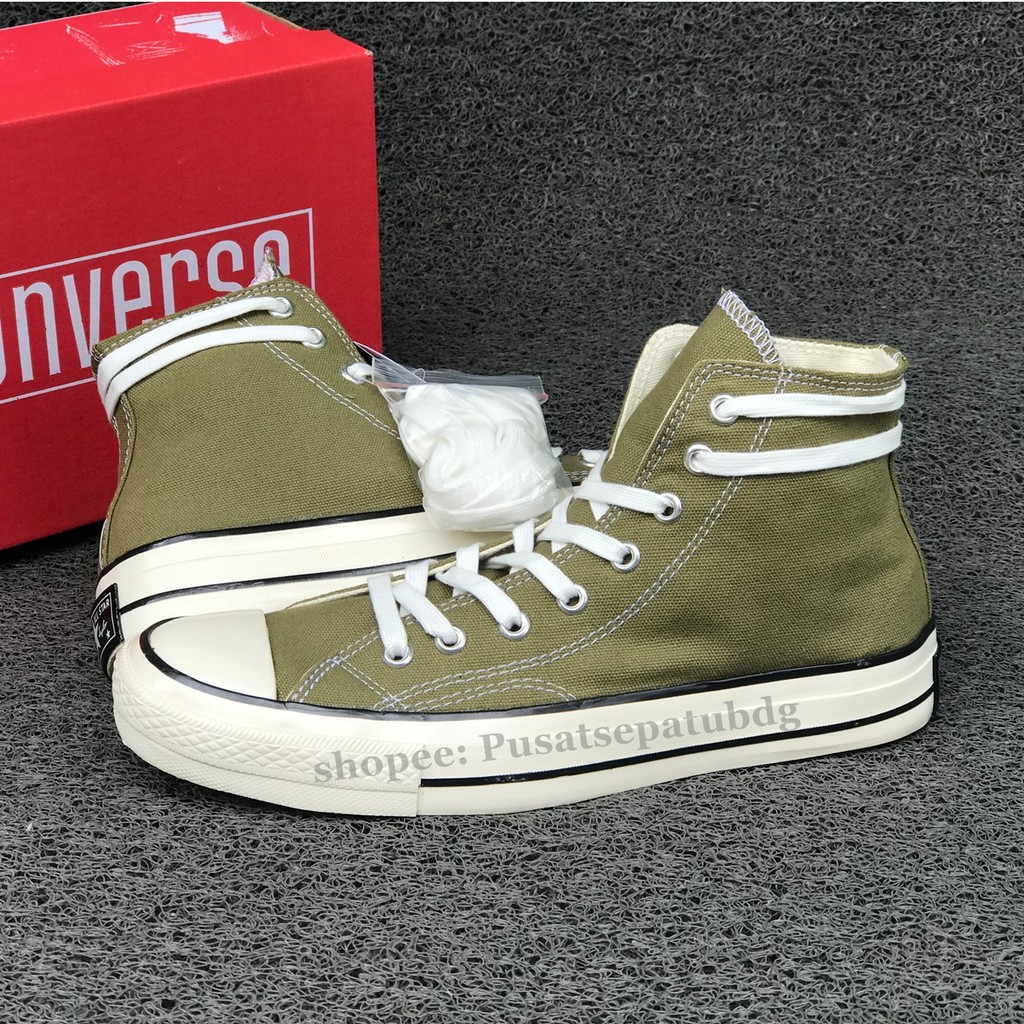 SEPATU CONVERSE 70S HIGH CT ALL STAR FIELD SURFLUS HIJAU LUMUT