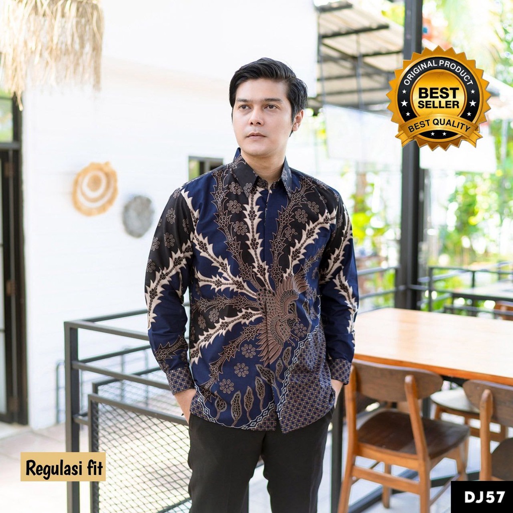 Batik Pria Kemeja Batik  Pria Lengan panjang Modern size M L XL XXL Reguler Fit