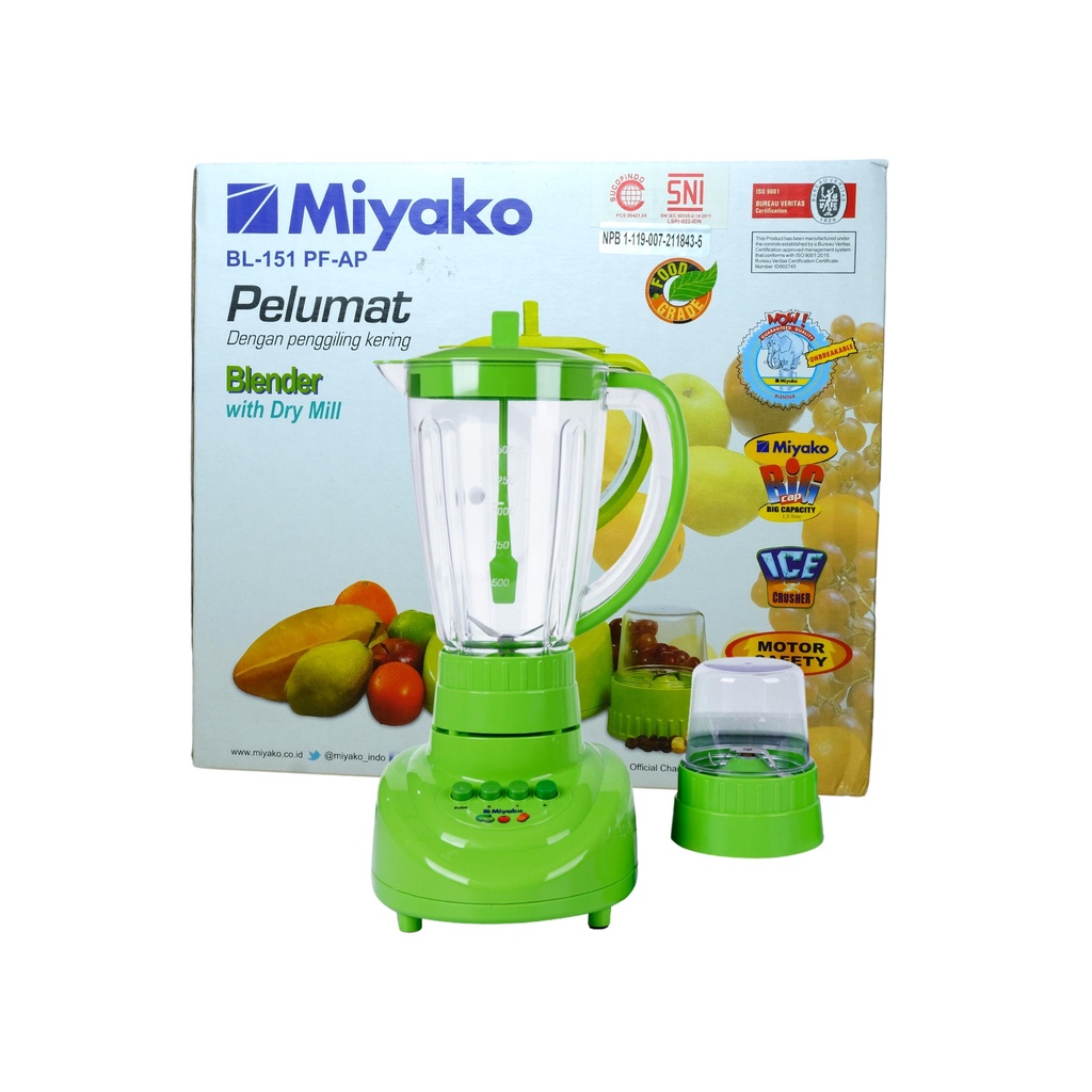 Blender Miyako BL-151PFAP Blender Listrik 2 Tabung Plastik Miyako Jumbo
