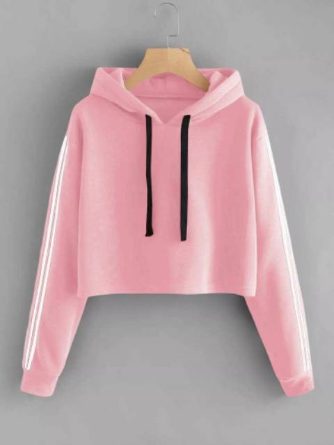 JAYA.Co Sweater Hoodie SLEVEE List Tangan 5 warna fit L - fit XL