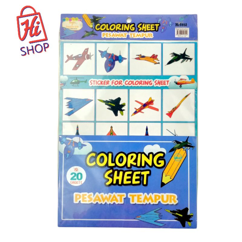 

Coloring Sheet - Mewarnai Pesawat Tempur