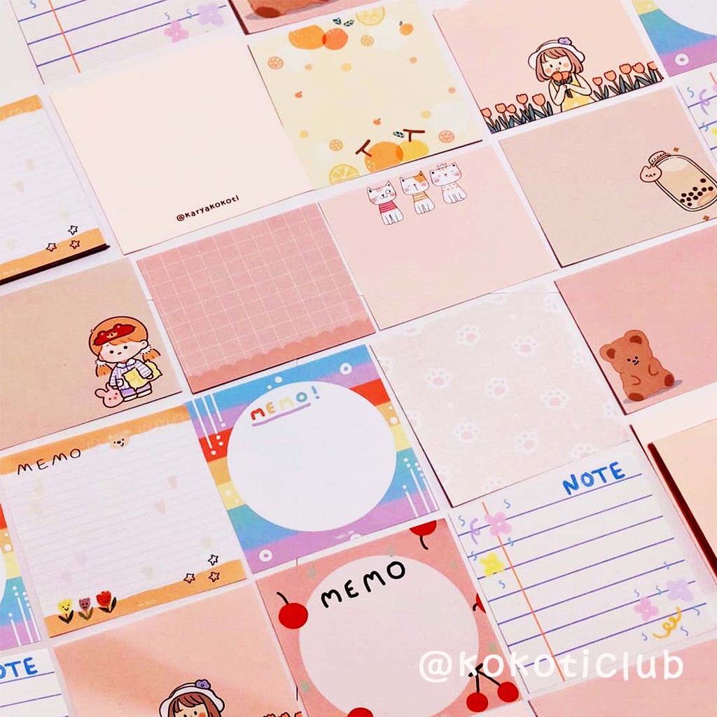 

CUSTOM Mini Notepad/Memopad Lucu Ukuran 8x8 cm, Isi 50 Lbr