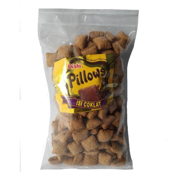 

SNACK KILOAN OISHI PILLOWS COKLAT / PILLOWS UBI REPACK/PACK KURLEB 200 GRAM