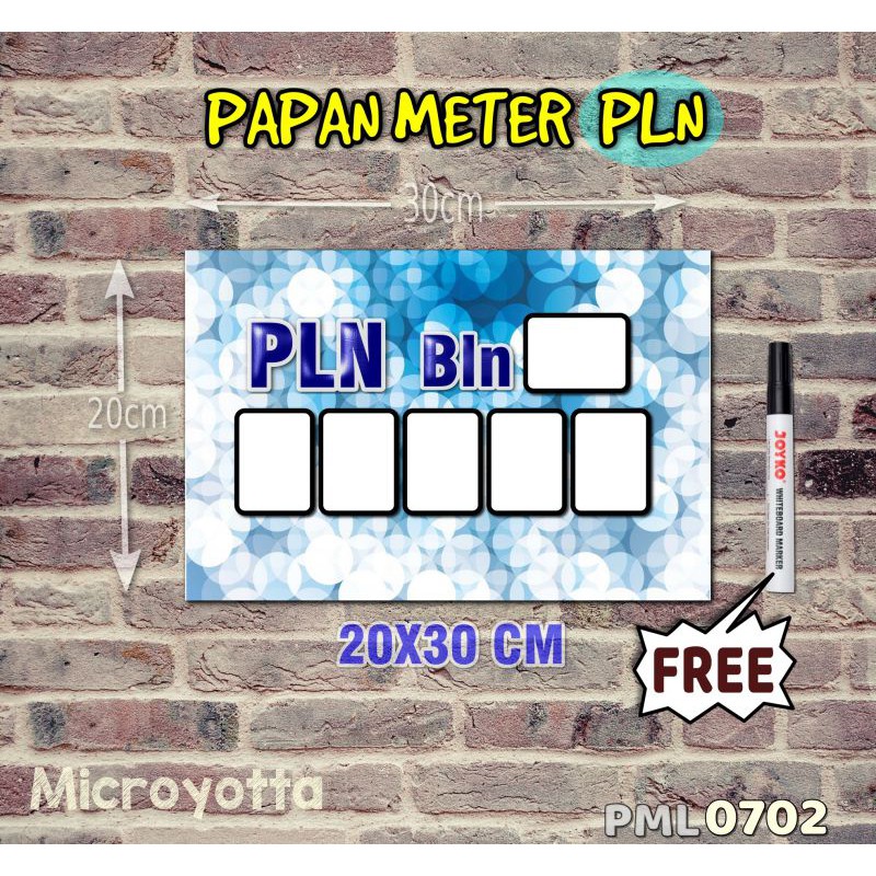 

Microyotta Papan Meter Listrik PLN PAM motif Unik - Pastel 02