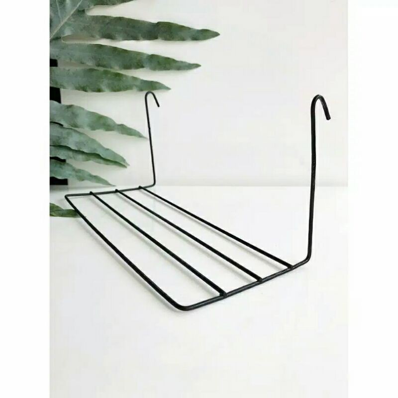RAK GANTUNG RAGAN BESI wall grid display sepatu,  hijang, tatakan pot tanaman.