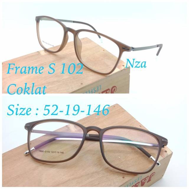 Frame Kacamata Pria &amp; Wanita Trendy, Kaca mata Anti Radiasi, Kacamata Minus, Kaca mata Elegant 102