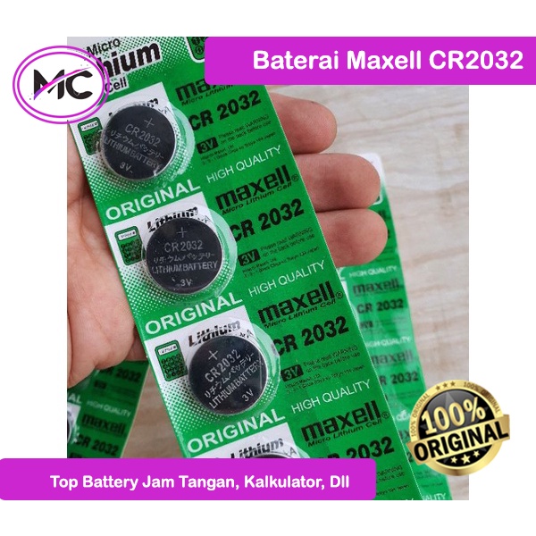 Baterai Jam Tangan Original CR 2032 Batre Remote Remot Battery CMOS Laptop Kancing Lithium Kalkulator Mainan Alat Digital