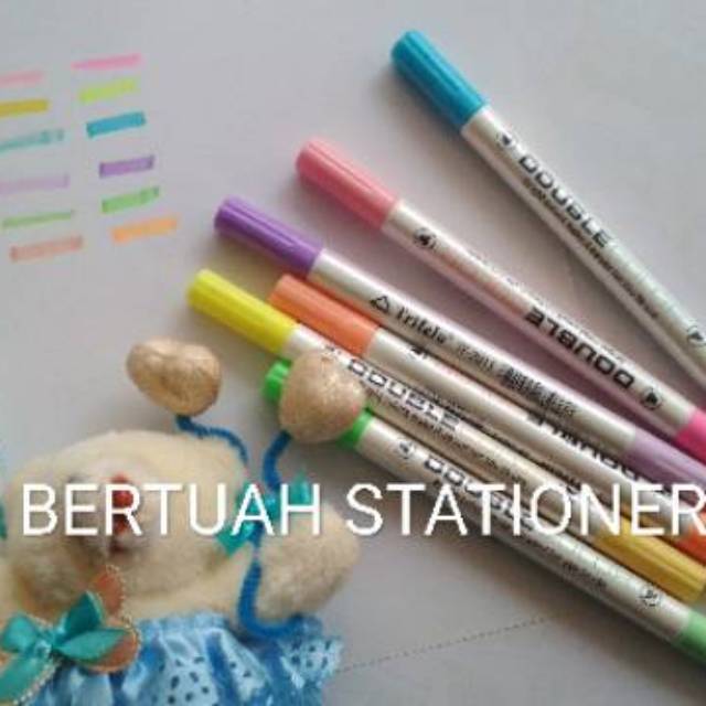 

TRIFELO DOUBLE COLOR HIGHLIGHTER SET 6 WARNA 2 WARNA