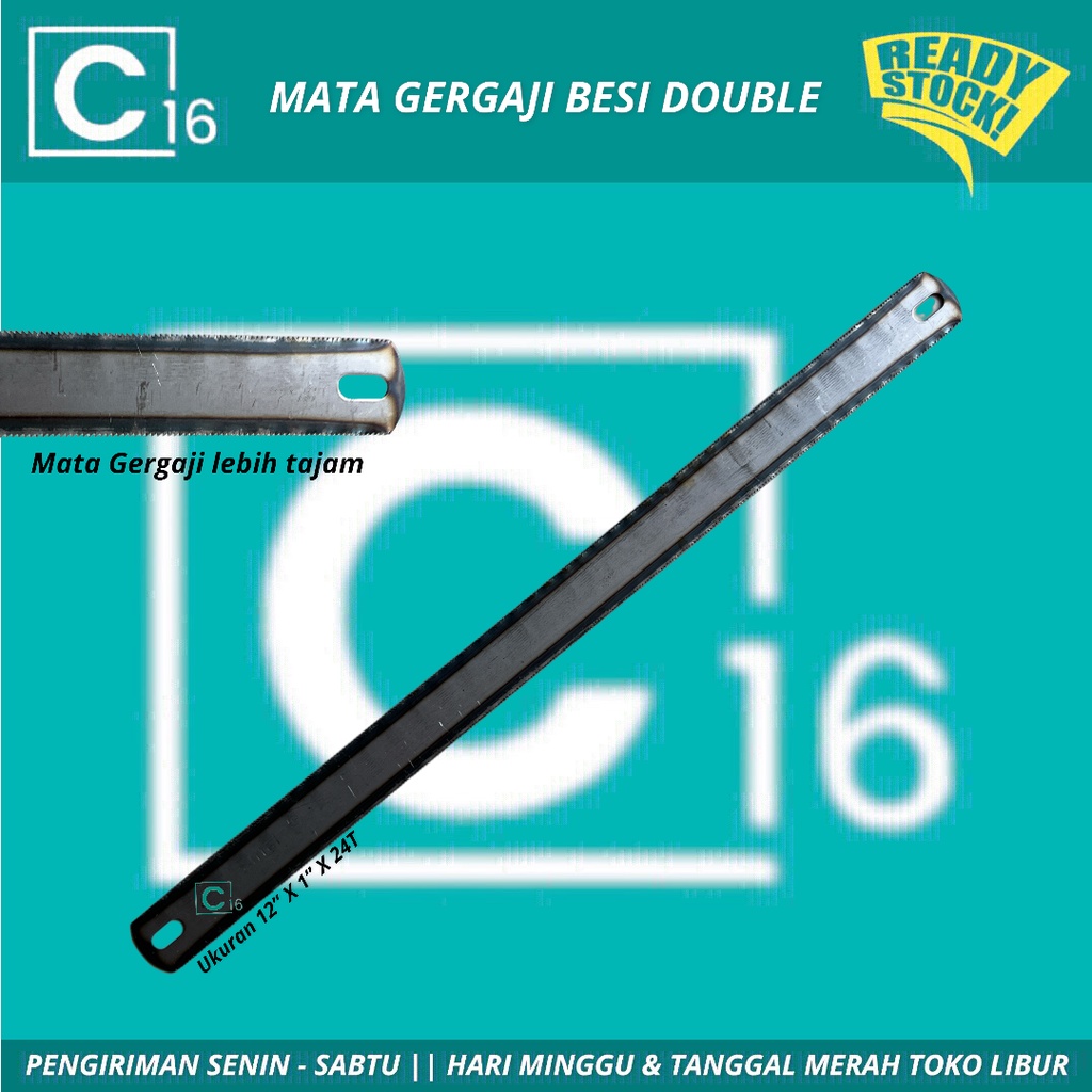 Mata Gergaji Besi Dobel Double Bolak Balik 12 Inch / Graji Besi 12" ( 30CM ) Termurah