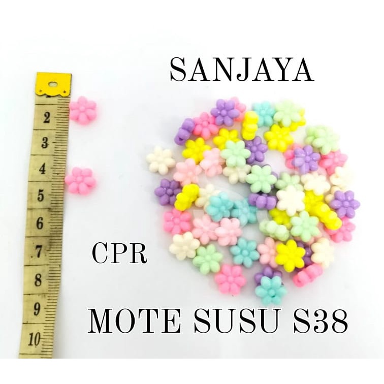 MOTE SUSU / MANIK SUSU / MANIK PASTEL / MOTE DOFF BAHAN AKRILIK UNTUK KERAJINAN DIY / MOTE SUSU MOTIF / MOTE SUSU ANEKA BENTUK / MOTE SUSU S01-S41 CPR