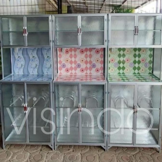 RAK PIRING LEMARI DAPUR ALUMINIUM MINI 2 PINTU