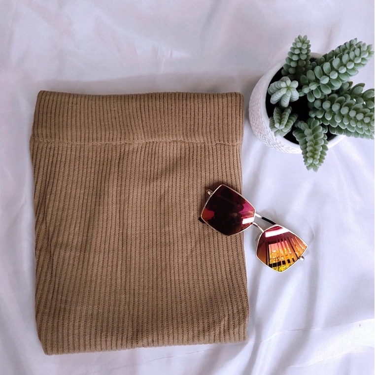 CoD - Rok Span Rajut Premium -Terlaris - Rok Panjang Wanita Terbaru - Rajut Long Skirt - Rok Panjang-Cream