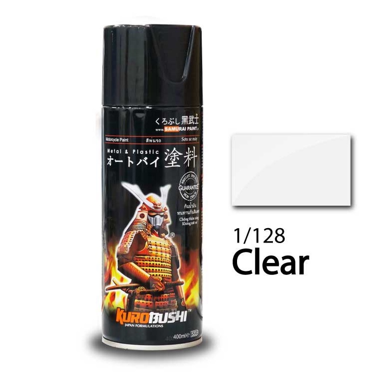 Pilox Pilok Cat Semprot Samurai Paint Kurobushi - Clear Glossy / Pernis Mengkilap (128) 400ml