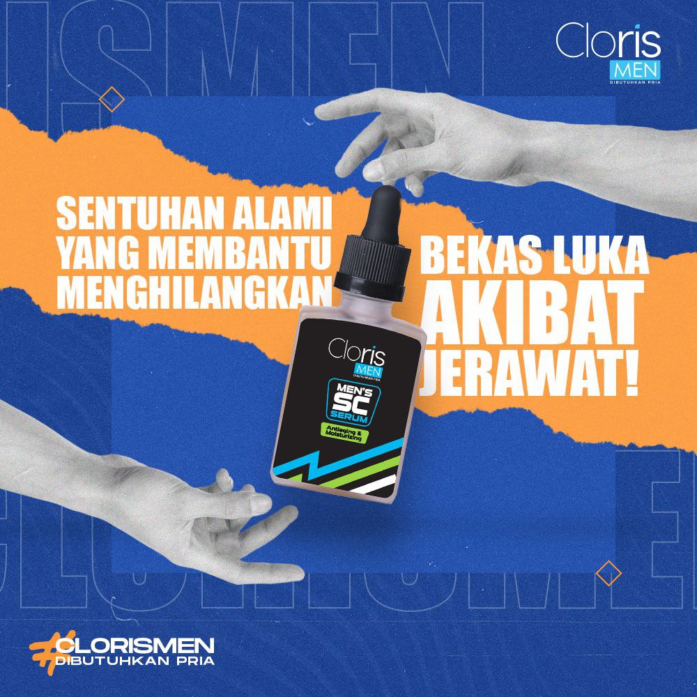 Clorismen SC SERUM Skincare Wajah Pria Penghilang Bekas Jerawat Bopeng Pria Bpom Original