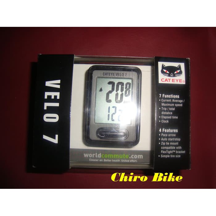 Speedometer sepeda cateye velo 7
